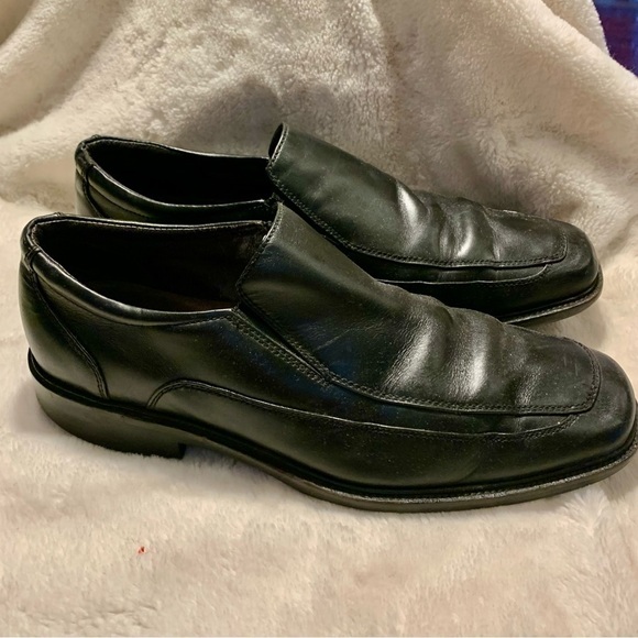 Johnston & Murphy Dress Shoes 10M Men’s Black Leather Slip-On Loafers Classic main image 5